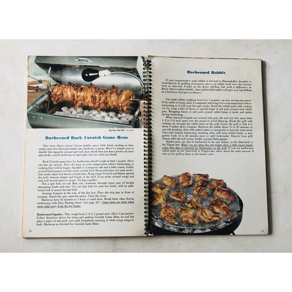 Vintage 1963 Barbecue Cookbook Big Boy Illustrated Recipes Spit Fire Grill Steak - Picture 7 of 16